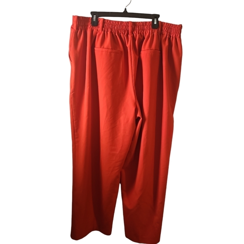 Lane Bryant Perfect Drape Pull-On Straight Pant fire red sz 22 WP259 - Picture 5 of 7